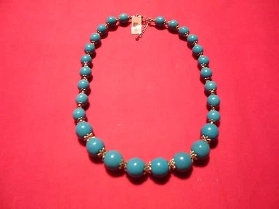 Howlite Graduated Bead Necklace in Stainless Steel (20-22") 360.00 Carats - Image 1 of 3
