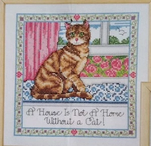 Punto de Cruz patrón "GATO Y PERRO" ~ ventanas, la casa no es un hogar, gatito, cachorro - Imagen 1 de 2