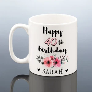 40th BIRTHDAY MUG 1985 Personalised Cup 40 Years Gift Her Women Mum Aunt Friend - Picture 1 of 5