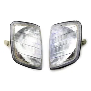 LH+RH Front Corner Indicator Light Lamp Clear For Benz E-Class W124 1985-1995 MO - Picture 1 of 7