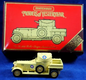 Matchbox of Yesteryear YS-38 1920 ROLLS-ROYCE Armoured WAR Car Special Edition - Picture 1 of 21
