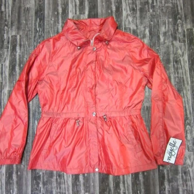 Chaqueta de sarga irridiscente para mujer, resistente al agua/viento, cintura con cordón, M. Foto 1 de 4