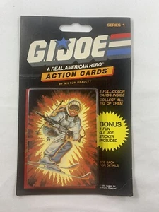 GI Joe Milton Bradley Action Cards 1986 confezione sigillata con Snowjob in cima rare! - Foto 1 di 2