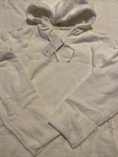 OFF WHITE BuffBunny Felpa con cappuccio donna in filato ad anello avorio taglia XXXL