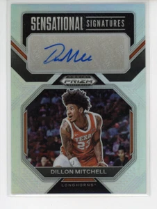 DILLON MITCHELL 2023-24 PANINI PRIZM Plata AUTO NOVATO/RC Draft Picks cuernos largos - Imagen 1 de 2