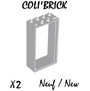 Lego 60599 - 2x Cadre Porte / Door frame 2x4x6 - Gris Light Bluish Gray - NEW - Picture 1 of 1