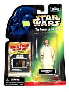 Star Wars POTF Hasbro Japan Vtg 1998 Freeze Frame Mon Mothma Figure NEW - Picture 1 of 2