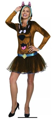 Rubie's Scooby-Doo Women's Costume Hooded Tutu Dress Brown Dog Sizes SM-MD-LG - Image 1 of 3