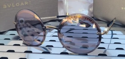New Bvlgari Sunglasses 0BV6149B 20147A Pink Gold w/ Gradient Violet Mirror - Image 1 of 4