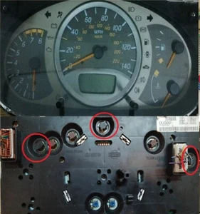 ⚡ ALMERA TINO 2000-05 ⚡ 3 x LED SPEEDO INSTRUMENT CLUSTER UPGRADE BULBS ⚡ 3-SMD - Picture 1 of 7