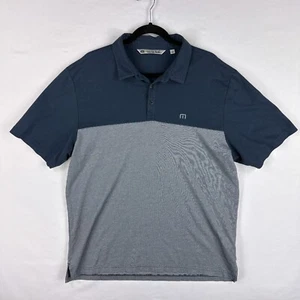 Travis Mathew Golf Polo Shirt Mens XL Blue Short Sleeve Pima Cotton Collared - Picture 1 of 13