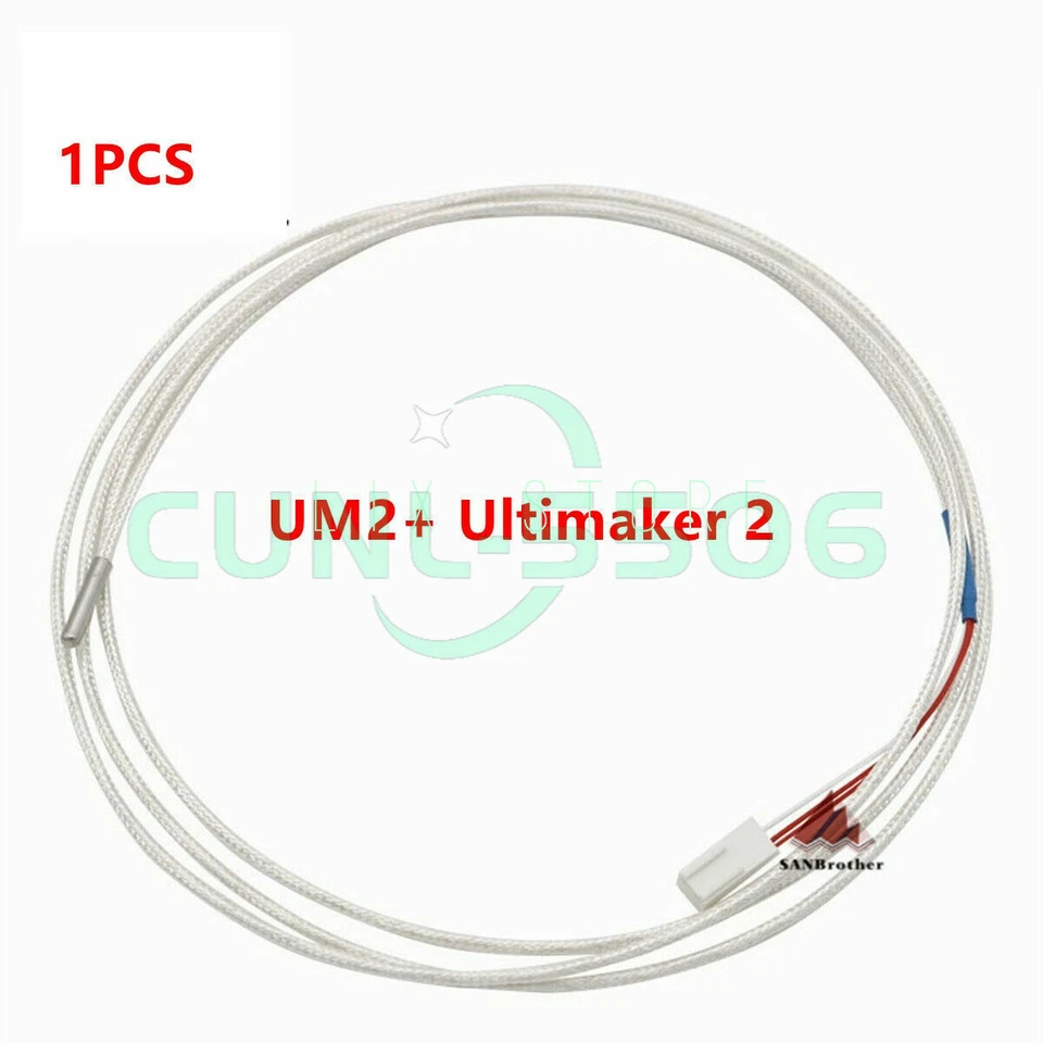 Sensor PT100 3*15 mm Sonda de temperatura 1,5 metros UM2+ Ultimaker 2 boquillas extremo caliente Foto 1 de 1