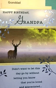 Hallmark LARGE PRINT BIRTHDAY Card for GRANDPA, Easy to Read, HB Birthday 47D - Picture 1 of 3