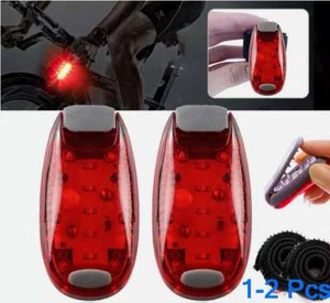 1-2X 5-LED Safety Lights Clip On Warning Strobe Bike Jogging Running Walking Dog - Picture 1 of 12