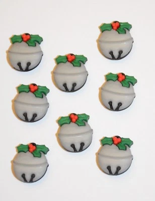 Jingle All the Way / Bell Shape Shank Back Buttons / Buttons Galore Holiday - Image 1 of 2