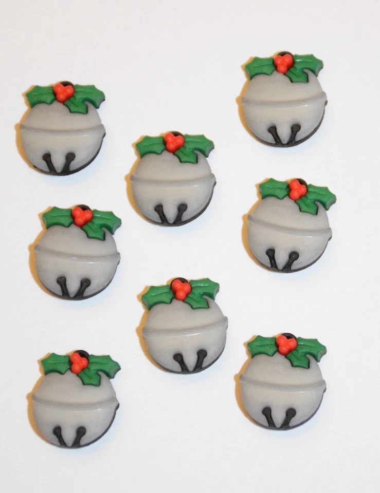 Jingle All the Way / Bell Shape Shank Back Buttons / Buttons Galore Holiday - Image 1 of 2