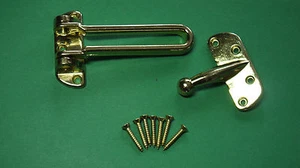 Türsicherung Sicherheitsriegel Sicherheitskette Sicherheitsbügel Türfalle golden - Picture 1 of 1