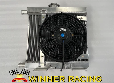 For Lancia Fulvia 1.3 1.3S V4 Aluminum Radiator & 12'' Electric Fan & Mounting - Image 1 of 4