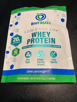 BioTrust Whey Protein Low Carb Lite sin sabor 11,9 oz 14 porciones - CADUCIDAD: 26/02 Foto 1 de 2