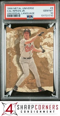 1998 METAL UNIVERSE UNIVERSAL LANGUAGE #8 CAL RIPKEN JR. HOF PSA 10 - Image 1 of 3