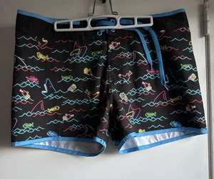 Bañador corto Pretty Snake grande para hombre Neon Shark Attack - Imagen 1 de 9