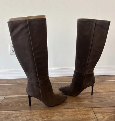 NEW Nine West Richy Boots Dark Brown Suede Leather Size 9 - Image 1 of 4
