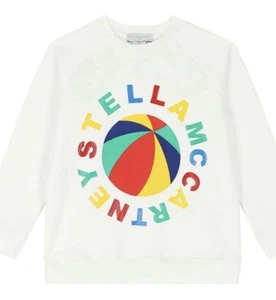 Stella McCartney Kids White Logo Sweatshirt Size 10 Unisex Boys And Girls - Picture 1 of 9