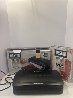 Sellador al vacío Weston con cortador de rollos 65-3001-W con 3 rollos selladores al vacío Foto 1 de 4