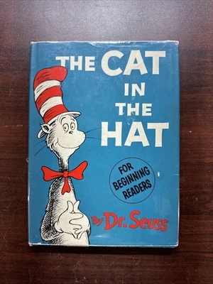 The Cat in the Hat Dr. Seuss HC DJ 1st edition Foto 1 de 4