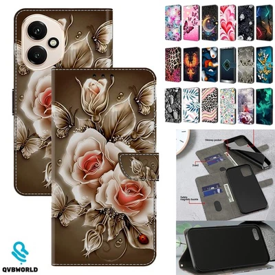 Wallet Case For Honor 70 90 200 400 Lite Pro Patterned Flip Leather Cover Magnet - Image 1 of 4