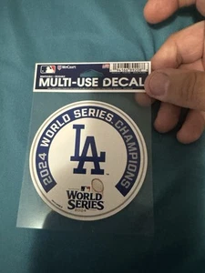 Los Angeles Dodgers 2024 World Series Champions 4x4” Diecut Decal MLB LICENSE - Picture 1 of 3