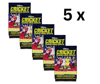 5 x 2025 2026 CA TRADERS CRICKET BBL TRADING CARDS SEALED PACKS - image 1 of 4