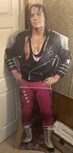 Bret Hart AUTOGRAPHED wwf wwe  vintage wrestling life-sized cardboard standup - Picture 1 of 7