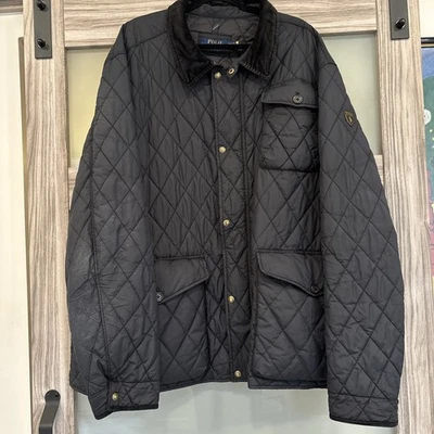 Polo Para Hombre Por Ralph Lauren Talla 4XB 4XT Acolchado Beaton Chaqueta Cuello Pana Foto 1 de 4