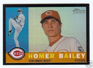 2009 TOPPS HERITAGE "BLACK REFRACTOR" HOMER BAILEY #24/60 - REDS - Picture 1 of 1