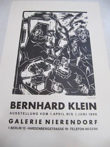 Bernhard Klein Original Holzschnitt Poster Ausstellung Berlin 1968 - Picture 1 of 4