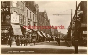 REAL PHOTO POSTCARD OF LYNN STREET, WEST HARTLEPOOL, COUNTY DURHAM - Picture 1 of 2