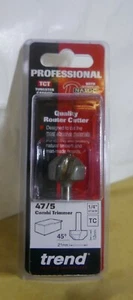 TREND PRO 47/5X1/4TC 47/5 45 DEGREE COMBI TRIM ROUTER CUTTER 1/4" SHANK - Picture 1 of 1