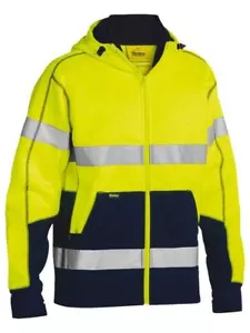 Bisley Taped Hi Vis Fleece Hoodie (BK6819T) - Picture 1 of 6