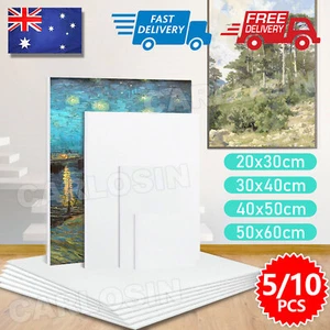 5/10xBlank Painting Canvas Artist Stretched Canvases White Art Oil Acrylic Paint - Picture 1 of 13