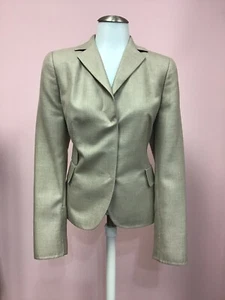 AKRIS Bergdorf Goodman 10 Kaschmir Seide Beige Designer Jacke Damen Blazer - Bild 1 von 9