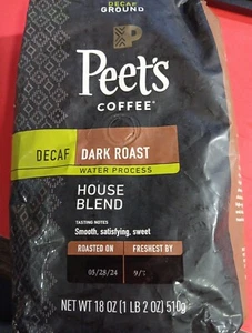 Dark Roast Ground Coffee - Decaf House Blend 18 Ounce Bag Roasted On 5/28/2024 - Picture 1 of 1