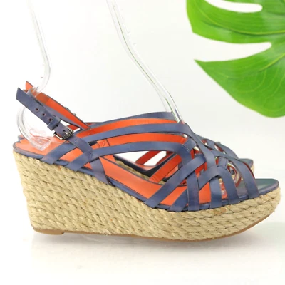 Sandalia Via Spiga para mujer Mable talla 10 azul alpargata plataforma cuña Foto 1 de 4