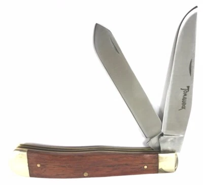Navaja de Bolsillo Tomahawk Estilo Trampero Plegable Mango de Madera 2211-P Foto 1 de 4