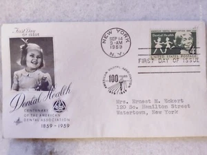 US FDC First Day of Issue Cover American Dental Association Dental Health 1959 - Picture 1 of 2