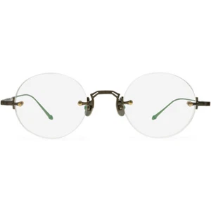 Round Glasses for Men Women Light Retro Vintage Eyeglass Rimless Titanium Frame - Picture 1 of 12