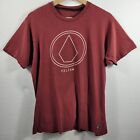 Volcom Men's Medium T-Shirt Logo Graphic Skateboarding Maroon Red 100% Cotton