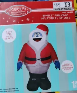 NEU 3,5 Fuß luftgeblasene aufblasbare Hummel von Rudolph Outdoor Dekoration Weihnachten - Bild 1 von 3