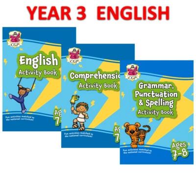 KS2 Year 3 English Home Learning Activity Books Bundle with Answer Ages 7-8 CGP - Image 1 of 4