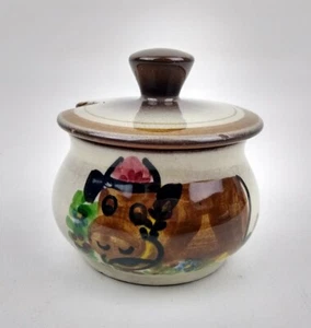 Weiningen Swiss Switzerland Mid-century Pottery Sugar Dish Cow FLAW Rare - Picture 1 of 9